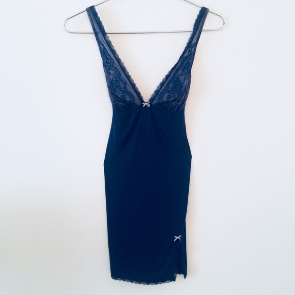 VICTORIA SECRET Lingerie Satin & Lace Slip Dress - Picture 1 of 4